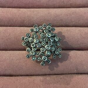 Floral Sterling Silver Brooch